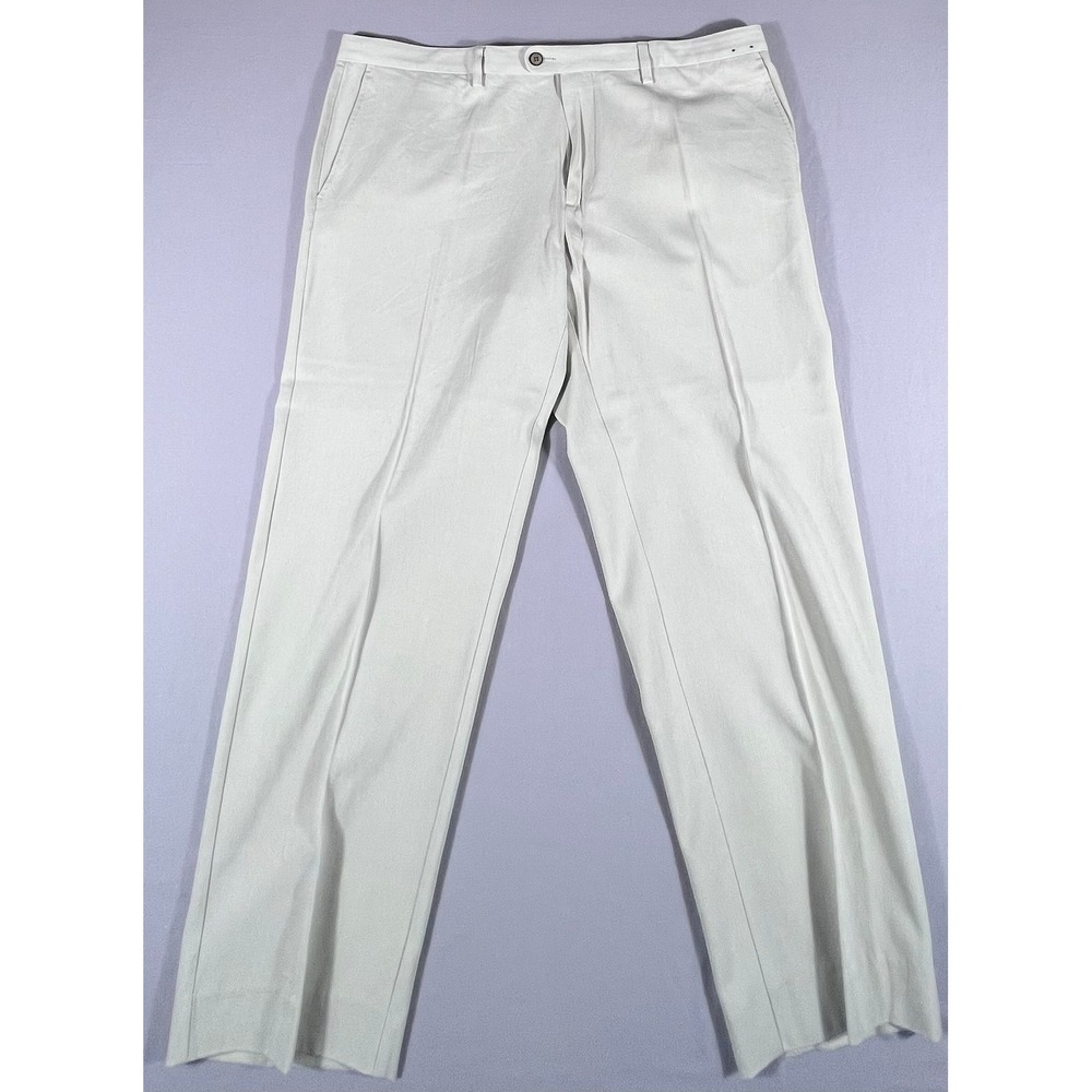 Tommy Bahama Men's Silk Cotton Boracay Flat Front Pants Khaki Beige 42x30 NWT - Picture 2 of 14